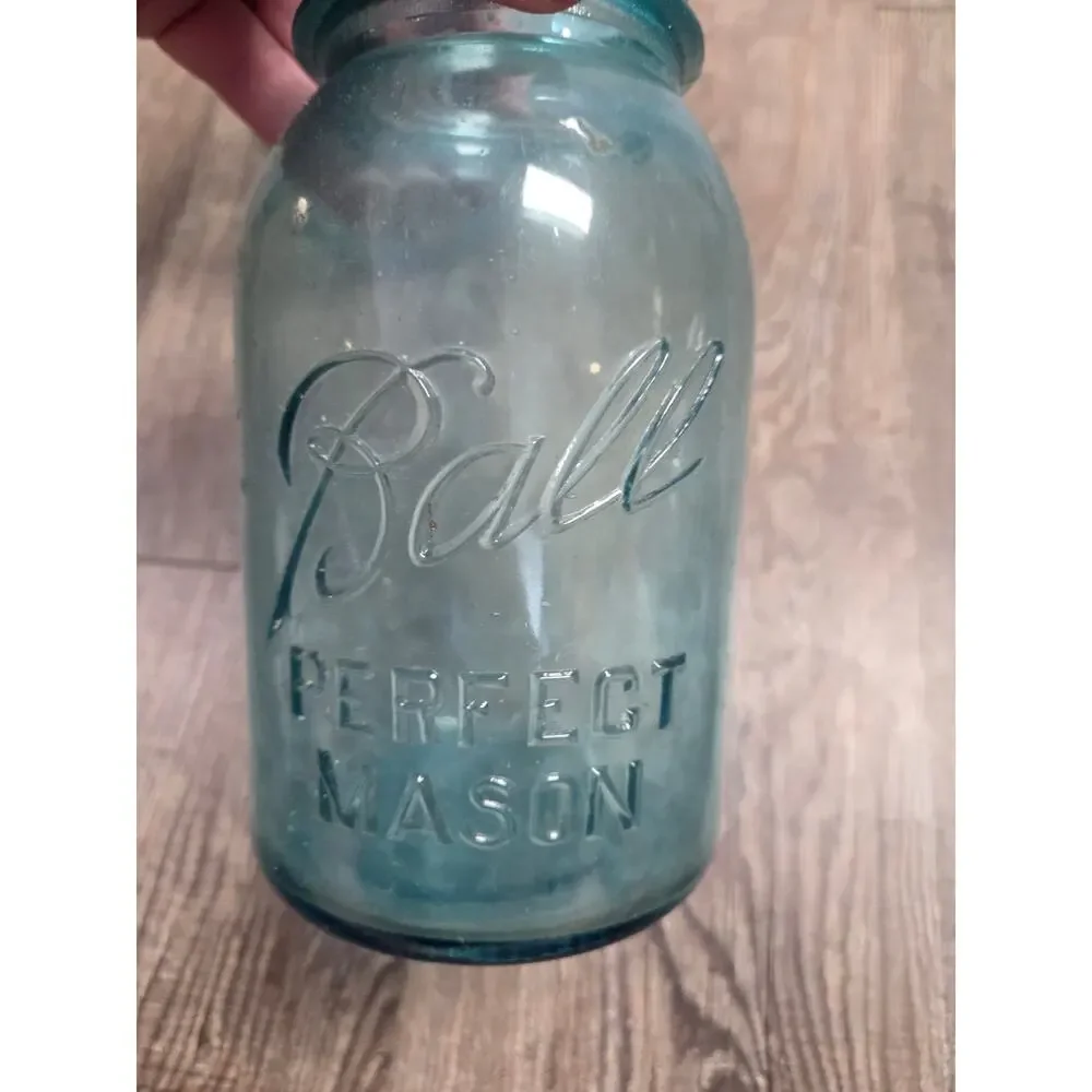 Ball Perfect Mason Jars 8 + 3 Blue Vintage Lot Set of 2 - 7